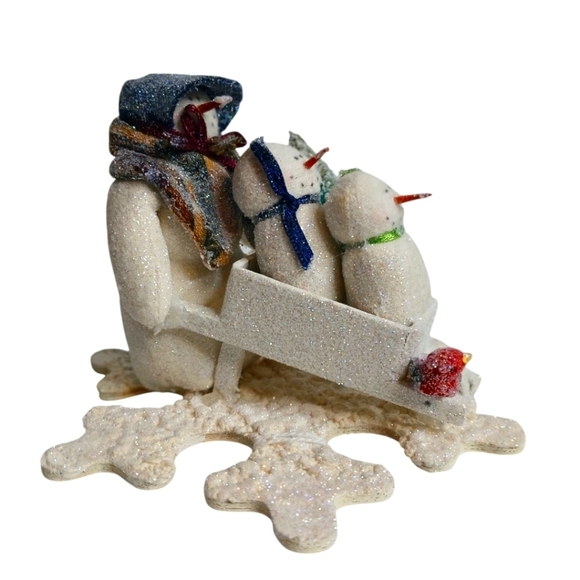 Collectable Creations Mini Snow Scenes- Sparkle Wheelbarrow Ride Christmas Decor - Picture 7 of 13